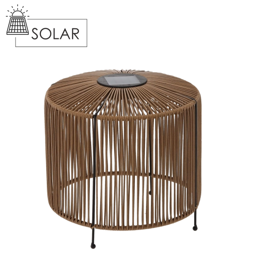 Lanterne LED solaire marron de 25 cm
