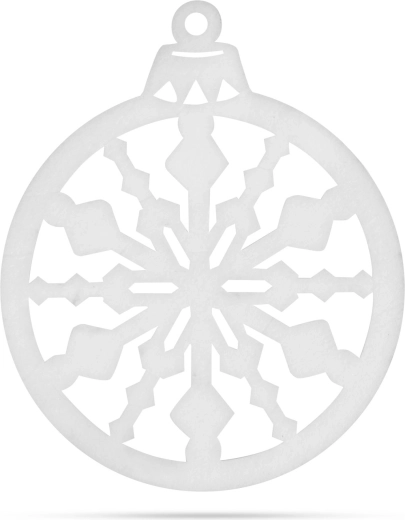 Décoration textile de Noël en forme de cloche blanche et dorée