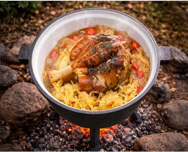 Chaleur uniforme et saveur profonde grâce à la fonte massive