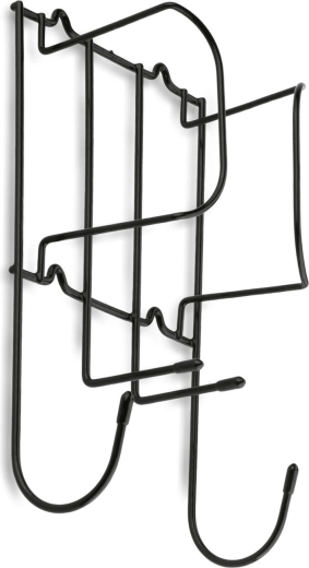 Support mural pour fer à repasser en métal, noir, 17 × 11 × 30 cm