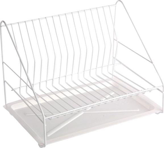 Égouttoir à vaisselle Smart 35 cm avec plateau d’égouttage, blanc