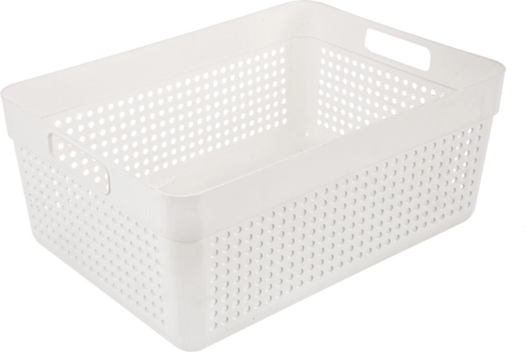 Panier de rangement Terra blanc 32,5 × 23,5 × 14 cm