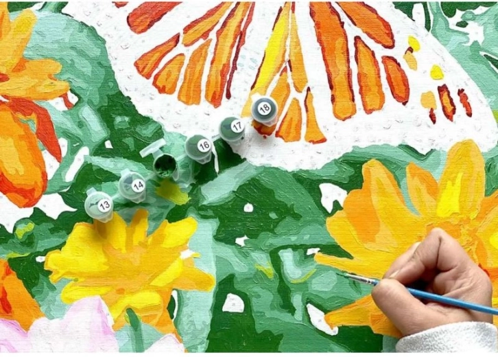 Peintures acryliques avec marquage numérique