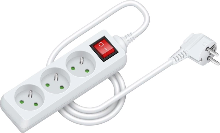 Rallonge électrique avec interrupteur RETLUX 1,5 m, 3 prises