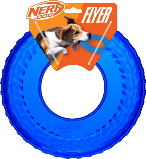 Nerf Dog anneau volant en caoutchouc transparent 25 cm
