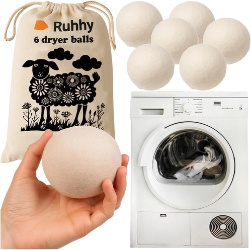 Boules de laine Ruhhy pour sèche-linge - 6 pcs