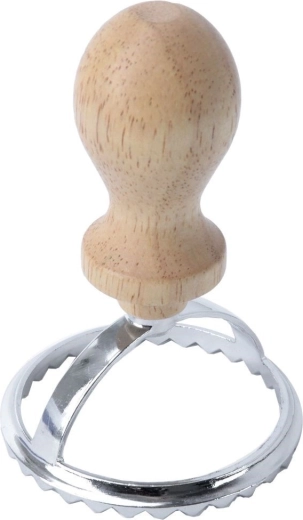 Emporte-pièce rond pour raviolis et pierogi avec manche en bois