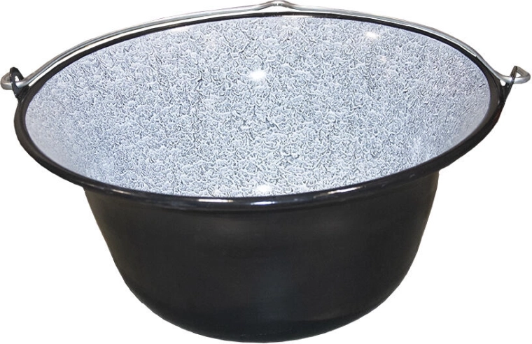 Marmite 10 l en acier émaillé – noir