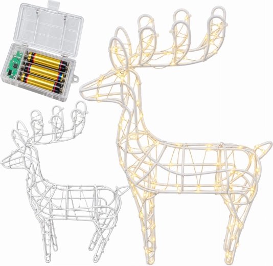 Renne LED de Noël pour le jardin avec lumière blanche chaude