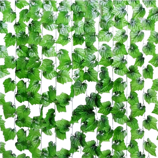 Lot de 12 lierres artificiels – guirlande murale et balcon, décoration suspendue 27,6 m