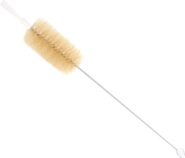 Brosse à bouteilles en poils naturels clairs 3/4 l