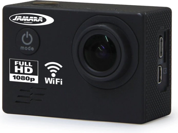 JAMARA Camara Full HD Pro WiFi V2 caméra d’action noire