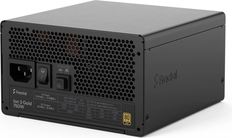 Fractal Ion 3 Gold 750 W – alimentation entièrement modulaire ATX 3.1 avec 80 PLUS Gold