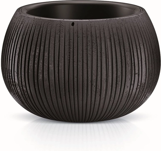 Cache-pot béton bowl avec insert 14,4 cm – noir