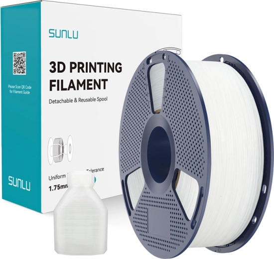 Filament Sunlu PP 1,75 mm – blanc naturel, 0,8 kg