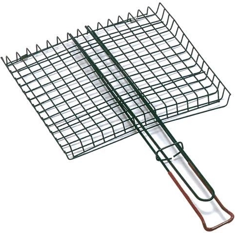 Grille de barbecue rotative carrée 33 × 29 cm, longueur 62 cm