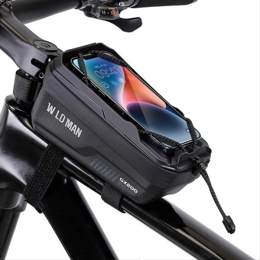 Sacoche Wildman pour tube supérieur de cadre avec étui pour téléphone GX200 noire