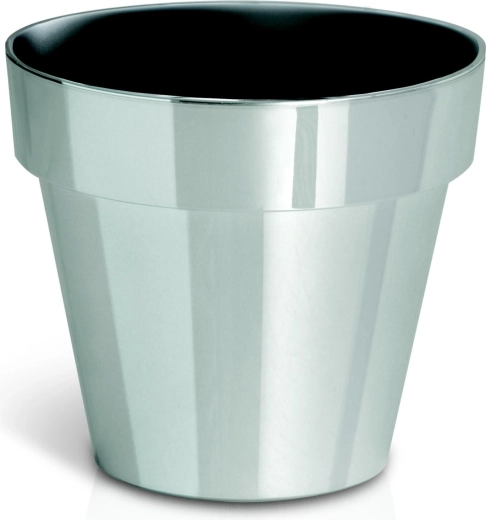 Cache-pot Chrome Silver, diamètre 140 mm