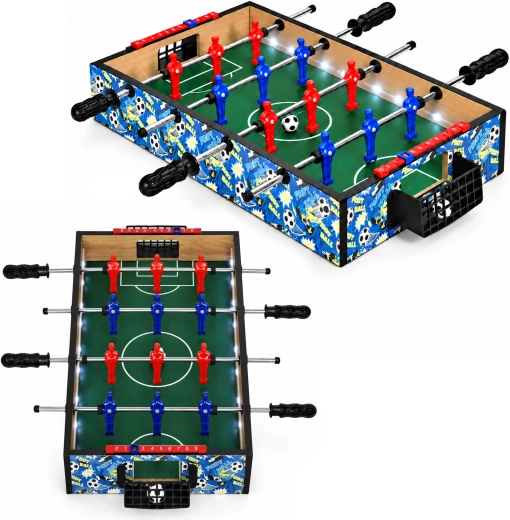 Baby-foot de table ECOTOYS avec éclairage LED 50,5 × 30,5 cm