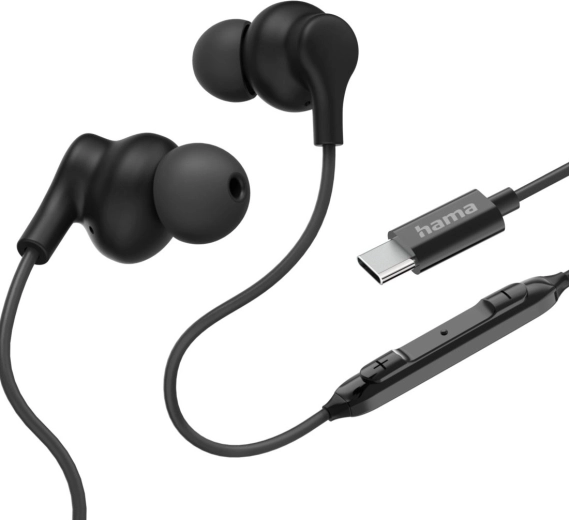 Hama Curly USB-C – écouteurs intra-auriculaires noirs