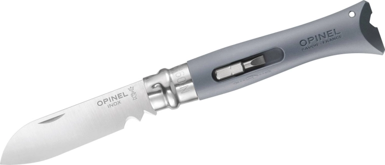 Opinel N°09 DIY couteau de poche multifonction gris 8 cm