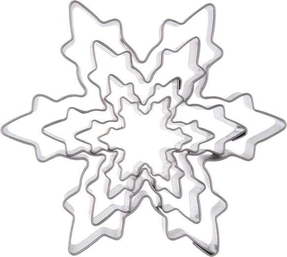 Emporte-pièces en acier neige, lot de 4