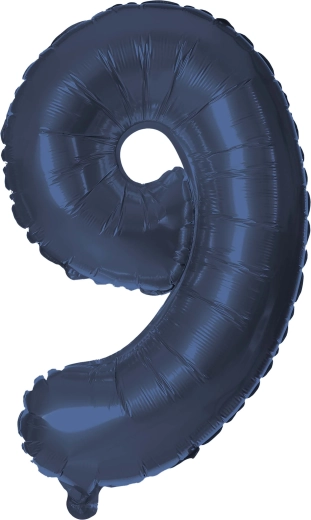 Ballon en aluminium TORO en forme de chiffre 9, 30 cm – Bleu