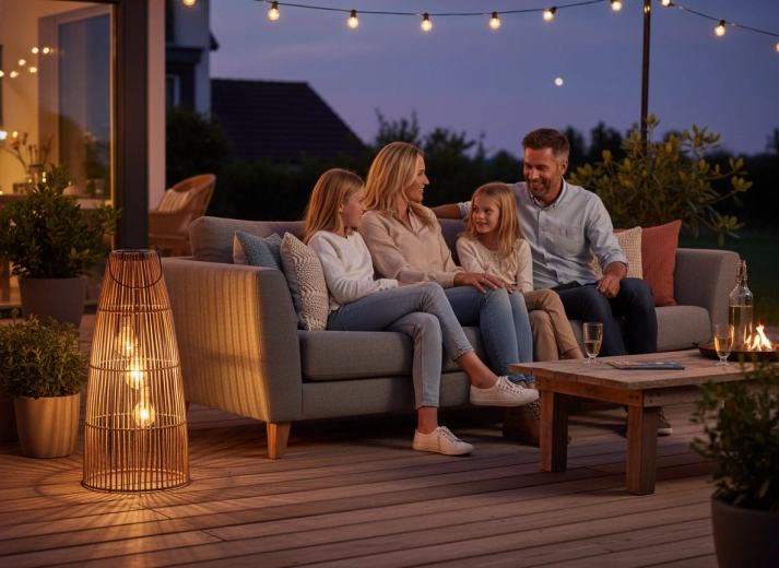 Lumière atmosphérique pour les soirées en extérieur