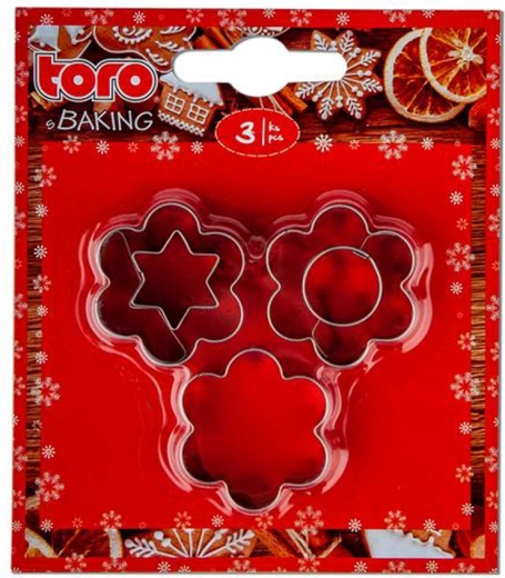 Emporte-pièces pour biscuits TORO fleur, lot de 3 pièces