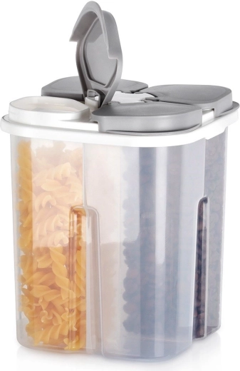 Boîte doseuse pour aliments secs avec 4 compartiments, 1,8 l