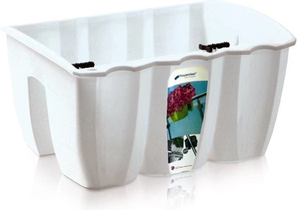 Jardinière de balcon Crown 39,3 cm blanche