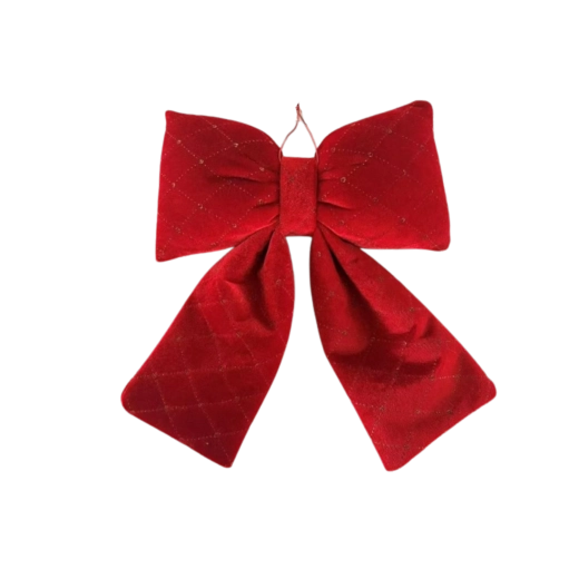 Nœud décoratif de Noël (cocarde) rouge 20 × 30 cm