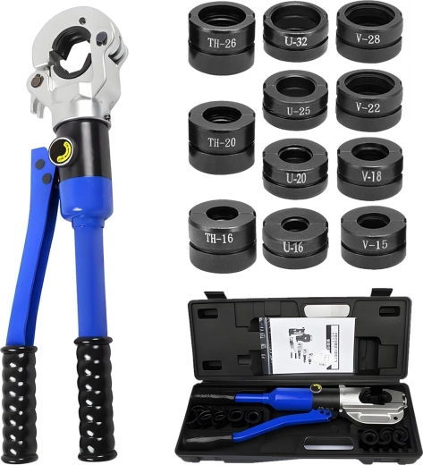 Pince à sertir hydraulique manuelle PRASKA 12 t pour PEX/PERT avec matrices - 1 pièce