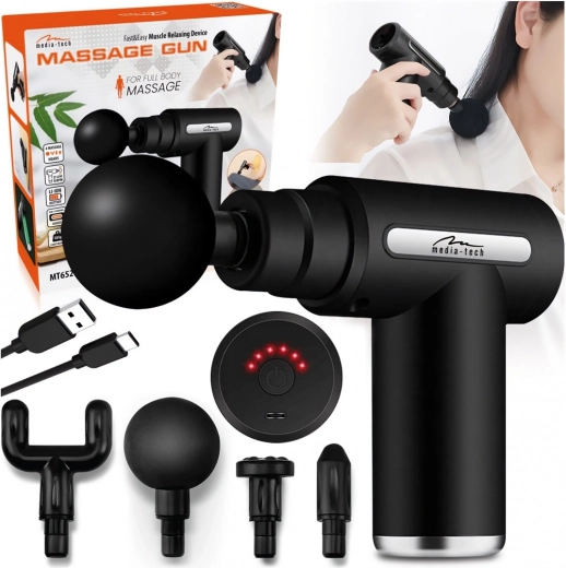 Pistolet de massage Massage Gun avec 4 embouts