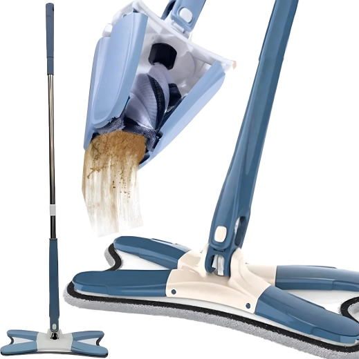 Mécanisme auto-essorant en X sans mains sales