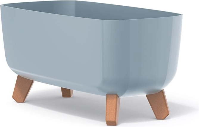 Jardinière sur pieds Gracia Case 39 cm – gris clair, plastique résistant