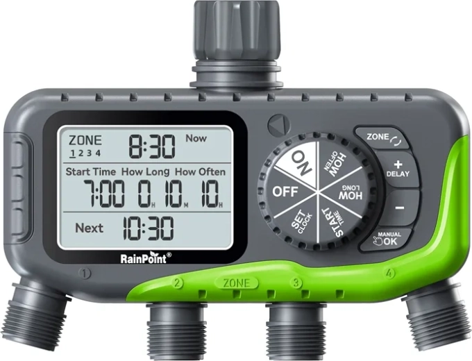 Programmateur d’arrosage RainPoint à 4 zones