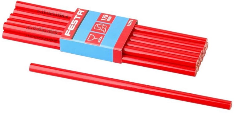 Crayon rouge pour le verre, la céramique et le cuir - 1 pièce