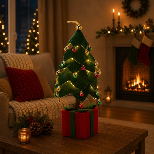 Décoration LED de Noël, sapin vert de 70 cm