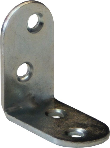 Équerre de montage emboutie 30 × 18 × 2 mm, galvanisée, blanche (15 pcs)