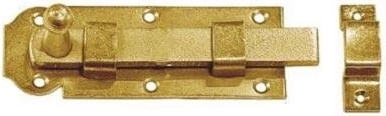 Verrou simple 80 × 30 × 3 mm, zingué jaune