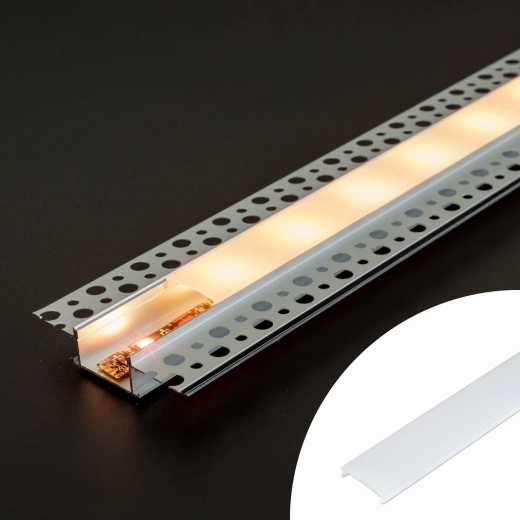 Cache opale pour profilé LED en aluminium 41025A1, 1000 mm