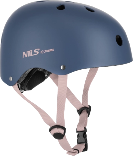 Casque NILS Extreme pro pour patinage et cyclisme – bleu – S (52-56 cm)
