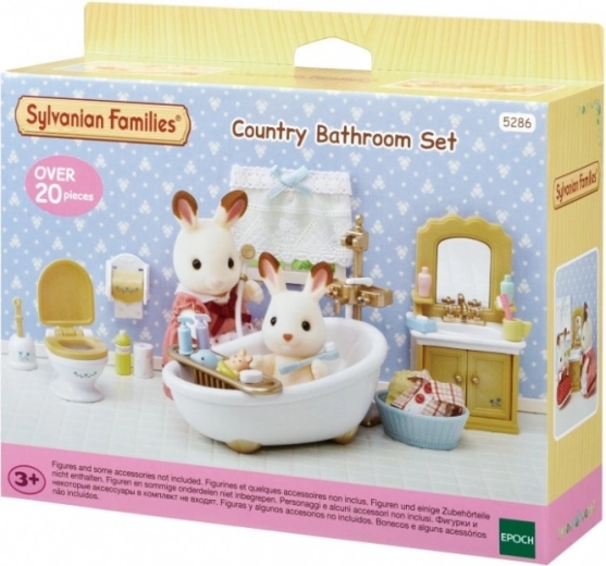 Salle de bain rustique SYLVANIAN FAMILIES – set d’accessoires