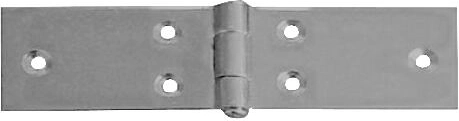 Charnière articulée 25 × 100 mm galvanisée, lot de 20 pièces