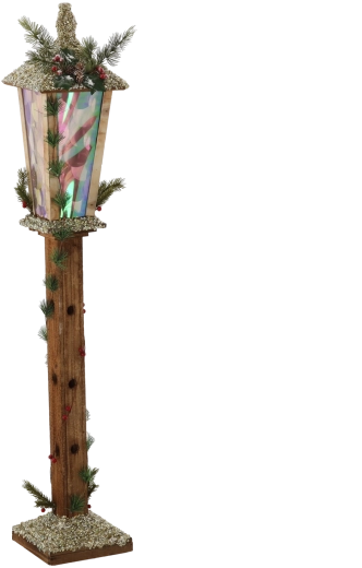 Lanterne LED décorative de Noël en bois de 120 cm