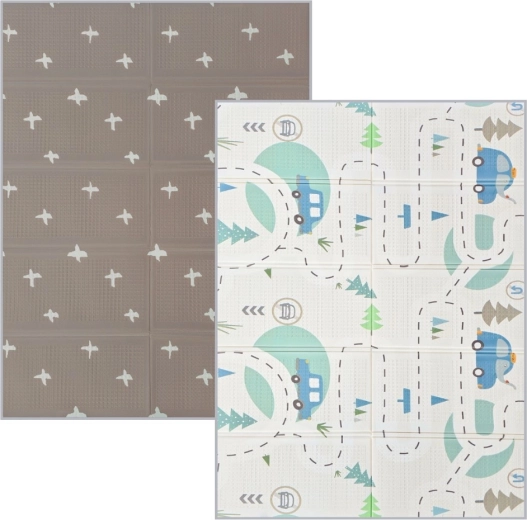Nanna tapis de jeu pliable réversible 200 × 150 cm route