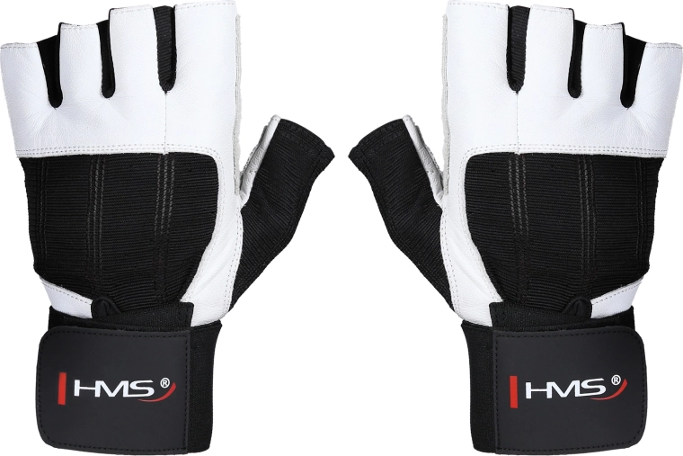 Gants de fitness HMS avec maintien du poignet RST04 blancs – XXL