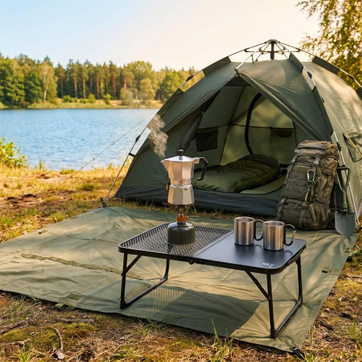 Une base stable pour cuisiner et manger en pleine nature