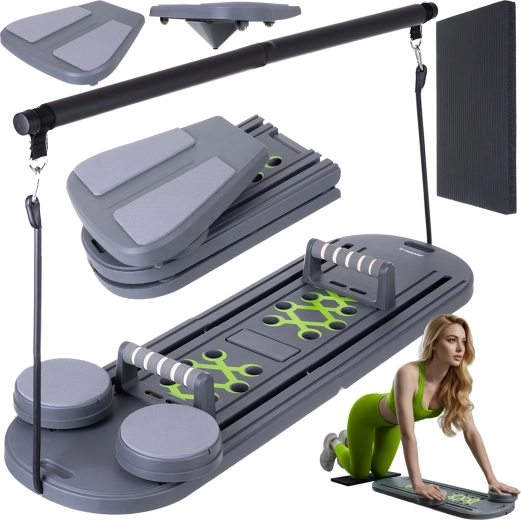 Planche de Pilates multifonction TRIZAND 97 × 35 cm avec poignées d’entraînement